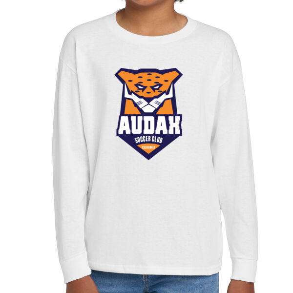 Audax Soccer Spirit Youth Heavy Cotton 100% Cotton Long Sleeve T Shirt Logo 1 Thumbnail