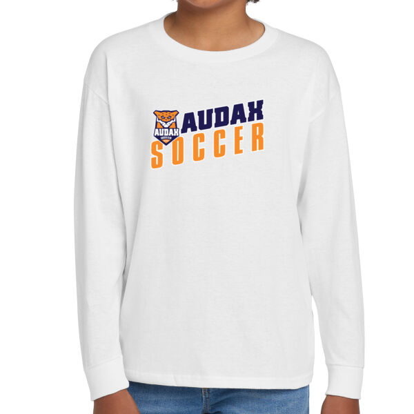 Audax Soccer Spirit Youth Heavy Cotton 100% Cotton Long Sleeve T Shirt Logo 2 Thumbnail